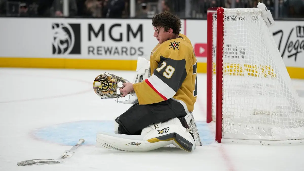 Golden Knights turn to Adin Hill after Carter Hart exits morning skate with injury