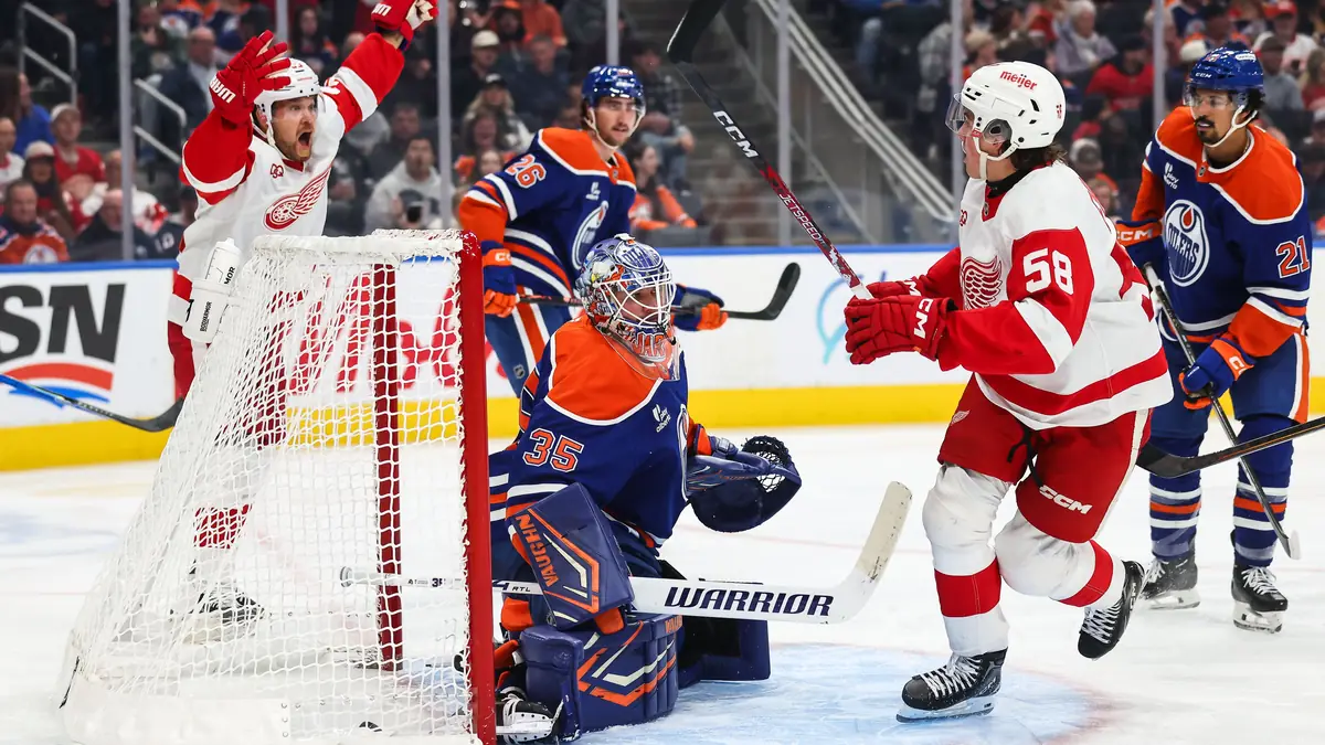 Lucas Raymond completes Red Wings’ rally against Oilers with shootout winner