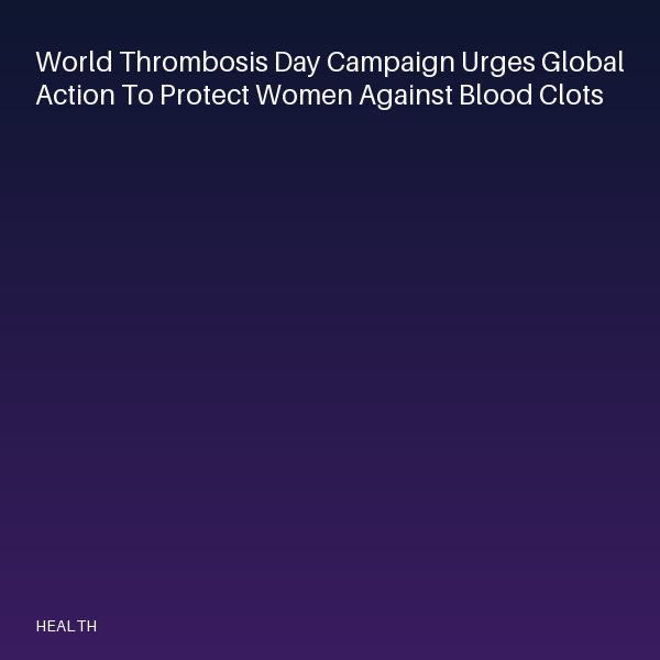 World Thrombosis Day campaign urges global action to protect women against blood clots